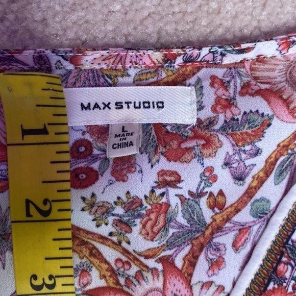 Max Studio Paisley Belted Boho Top - Picture 5 of 5